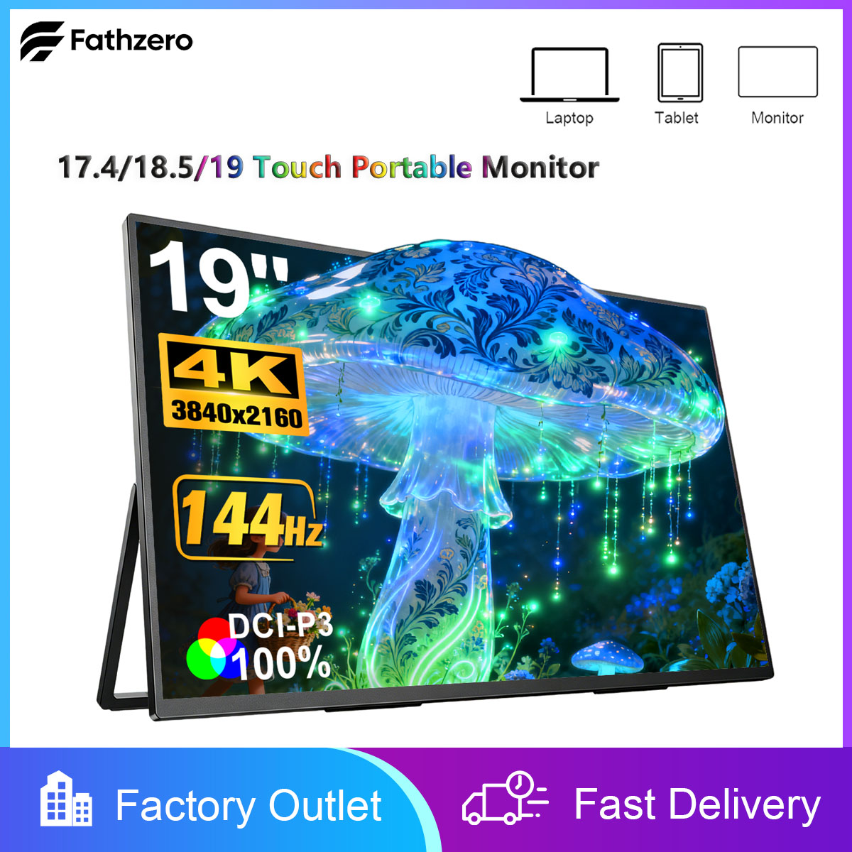 Pc Gaming Vs Ps5 - 17.4/18.5/19 Inch Gaming Portable Monitor 4K