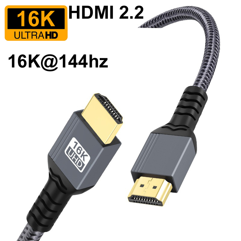 Pc Gaming Vs Ps5 - 0.5M/1M/2M Braided Gold Plated HDMI 2.2