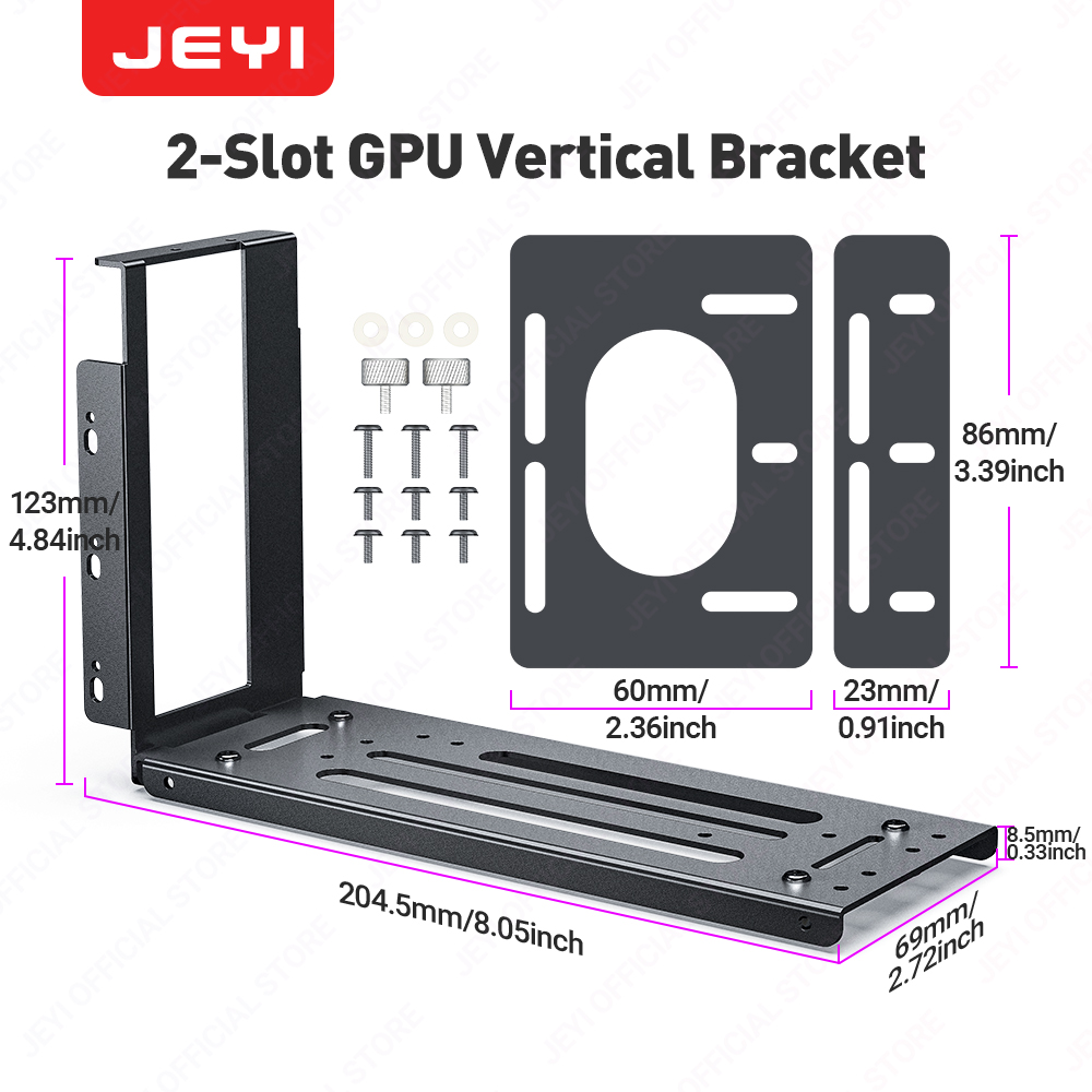 Gpu Vertical Mount - JEYI Vertical Graphics Card Mounting Bracket