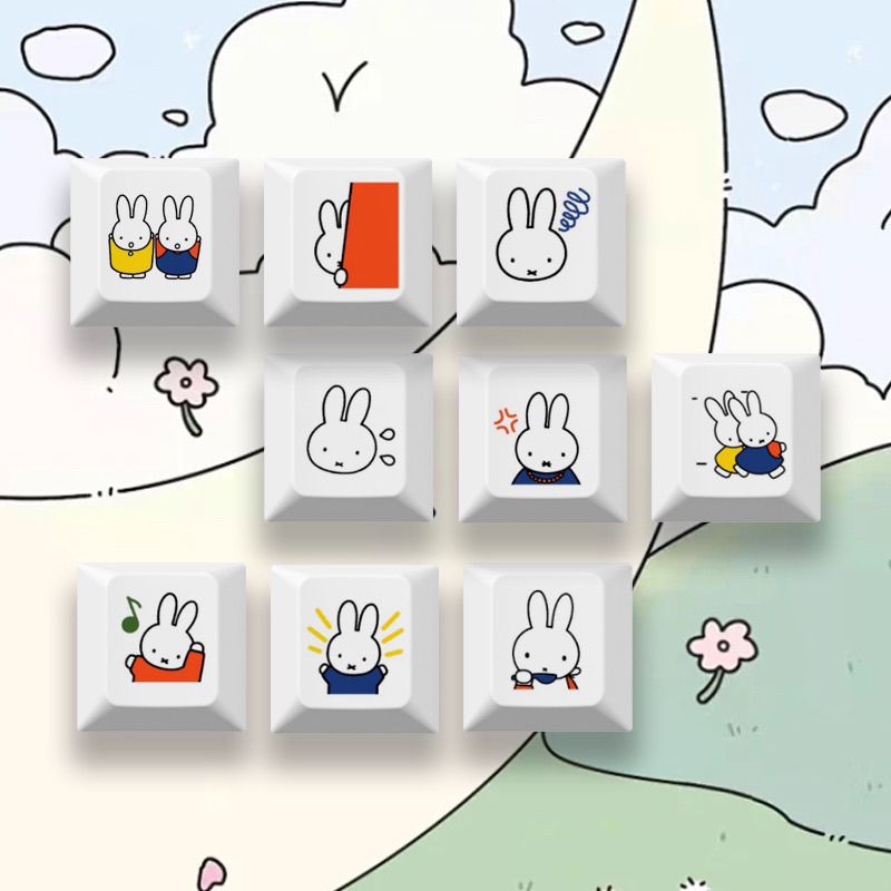 New Miffy rabbit cartoon cute  - Custom Keycaps review and price