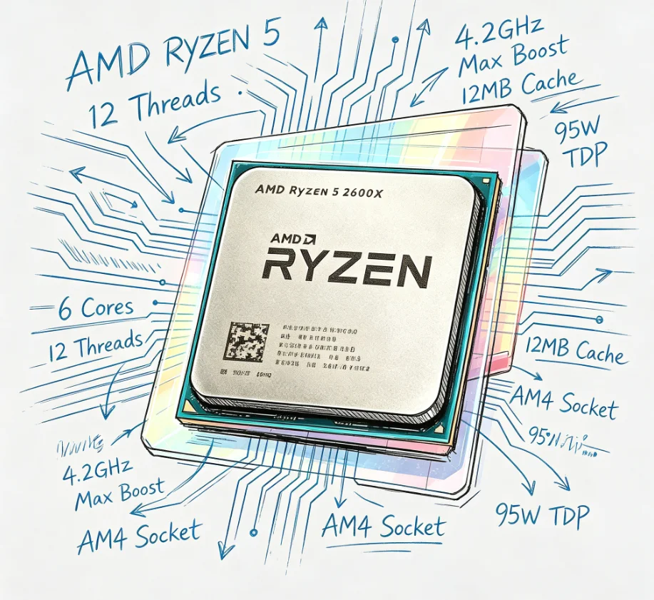 AMD Ryzen 5 2600X Mid-Tier Gam - Pc Gaming Mid Range review and price