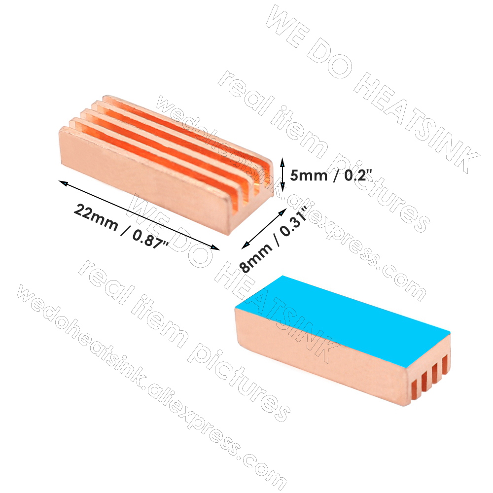 Copper 22x8x5mm Heatsink Radia - Gpu Vertical Mount review and price