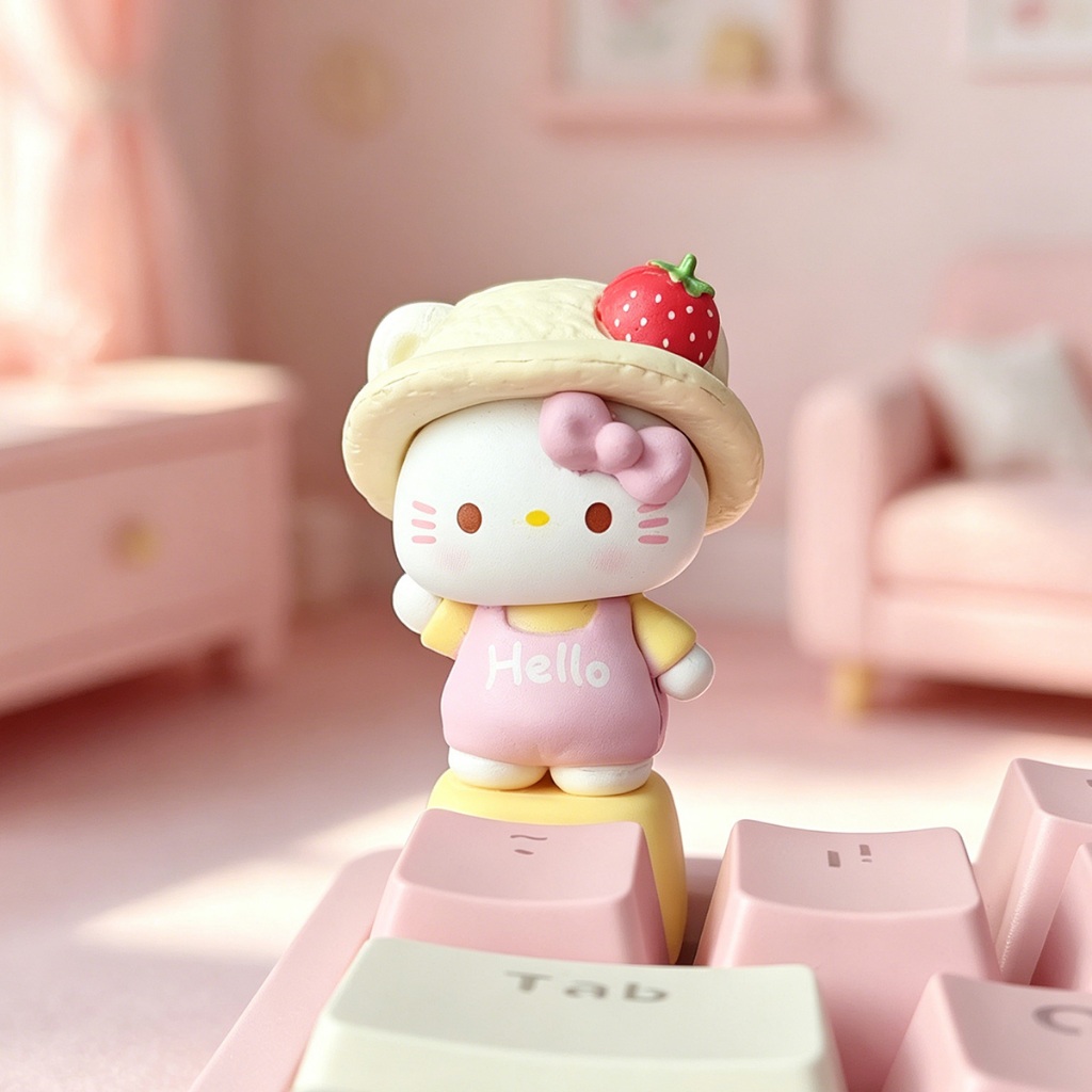 Cute 3D Hello Kittys Keycap Ha - Custom Keycaps review and price