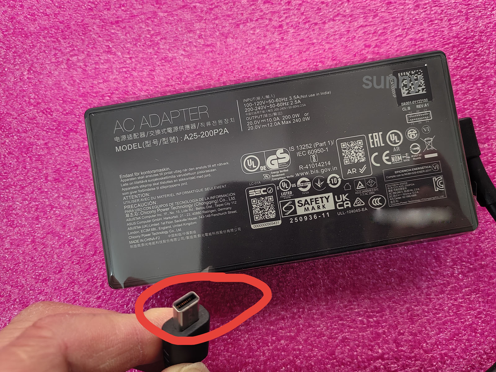 NEW OEM A25-200P2A Rectangle C - Pc Gaming Asus Rog review and price