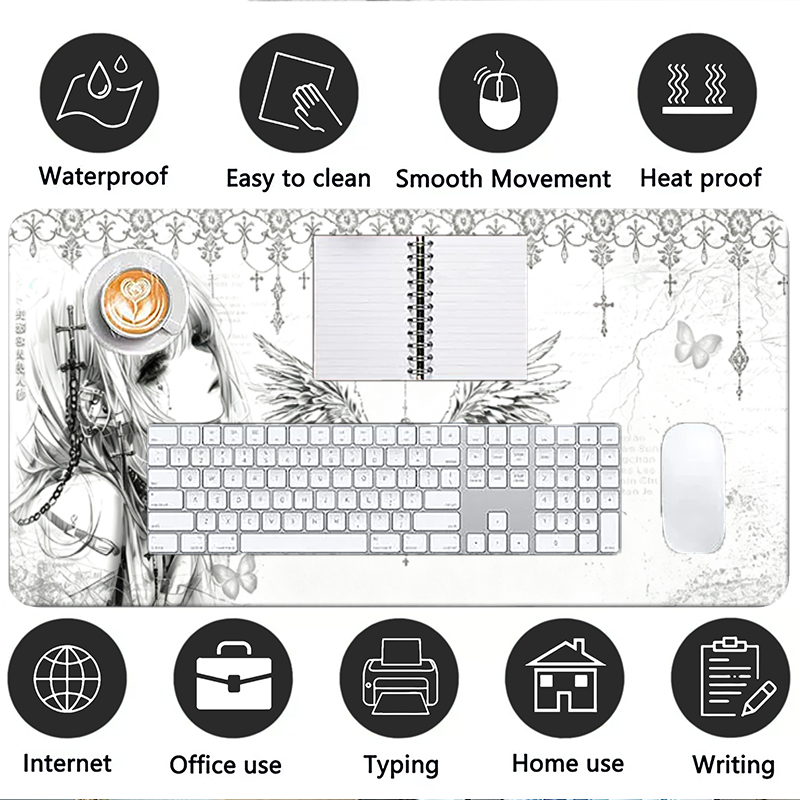 Leather Mousepad Black White A - Pc Gaming Keyboard And Mouse review and price