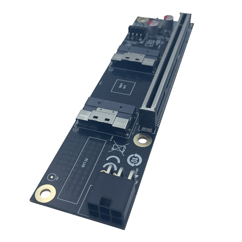 NEW 2 Port SlimSAS 8i x2 to PC - Gpu Vertical Mount review and price